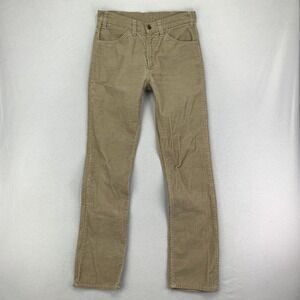 Vintage 80s Levi's Jeans Mens 30x32‎ Tan Corduory Bootcut Retro Rodeo Workwear